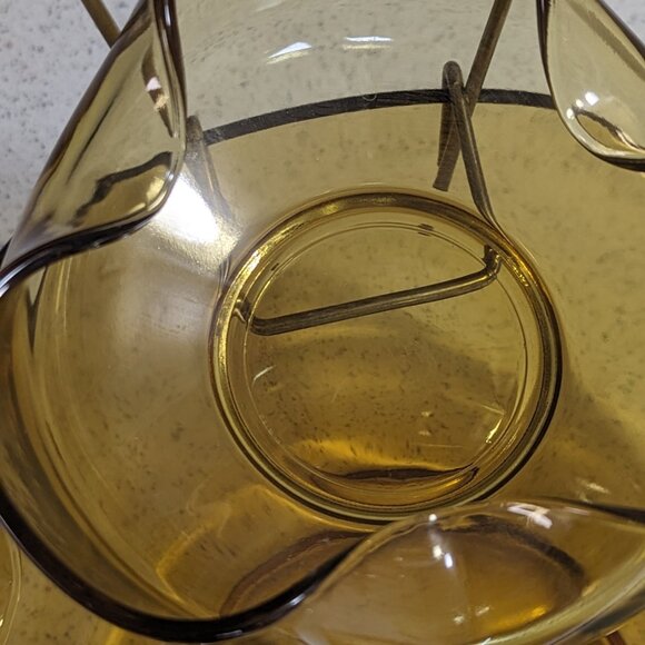 Vintage Amber Anchor Hocking 3 Piece Chip & Dip Set - Picture 6 of 6